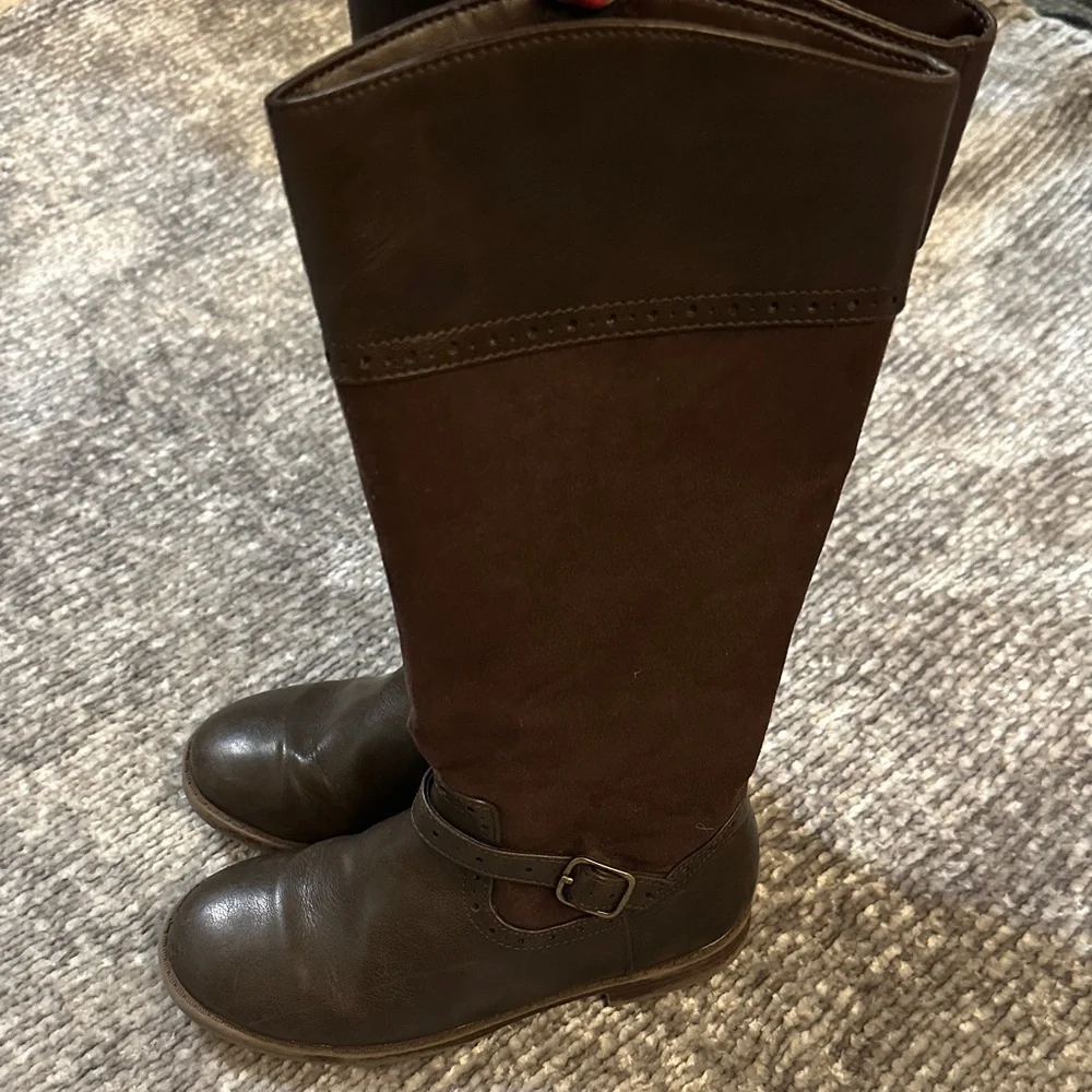 Brown Leather Knee-High riding boot Boots 13 children’s place